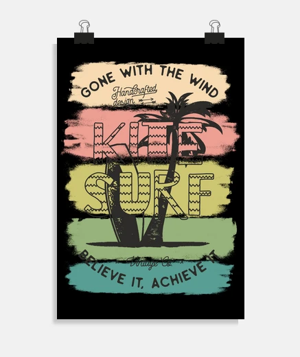 Poster surf vintage usa surf surfisti vintage