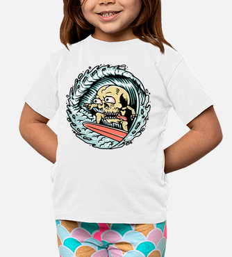 skateboarding skeleton' Kids' T-Shirt