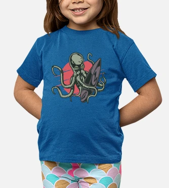 T shirt top octopus bambino