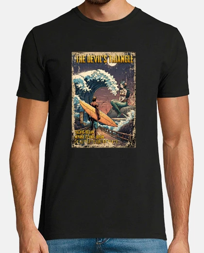 Tee-shirt surfer dans le triangle du diable