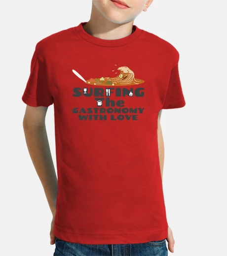 Kids surfing gastronomy gray