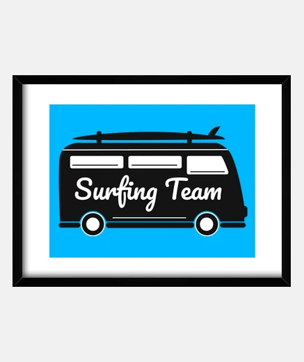 Framed surfing team