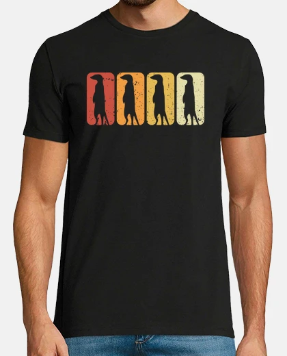 T-shirt suricati guardando a sinistra