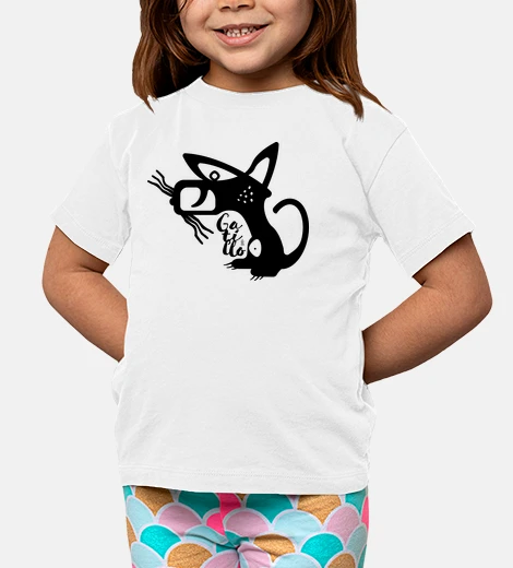 Kids surreal trigger cat t-shirt
