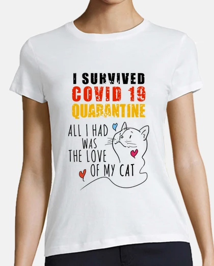 Tee-shirt survécu-covid 19-chats animal love