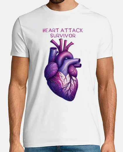 Tee-shirt survivant d39une crise cardiaque avec u