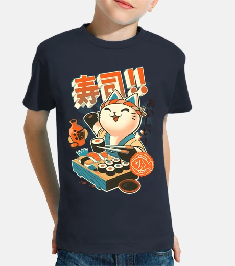 Kids sushi chef - cute kitchen kitty - japan