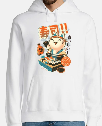 Sudadera Sushi Chef - Gatito mono cocina - restaurante japonés