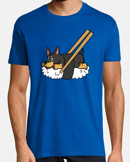 Tee-shirt sushi chien dober man