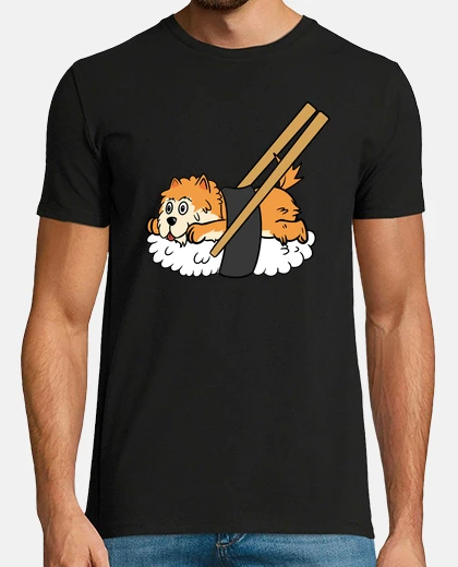 T-shirt sushi di cane pomeranian