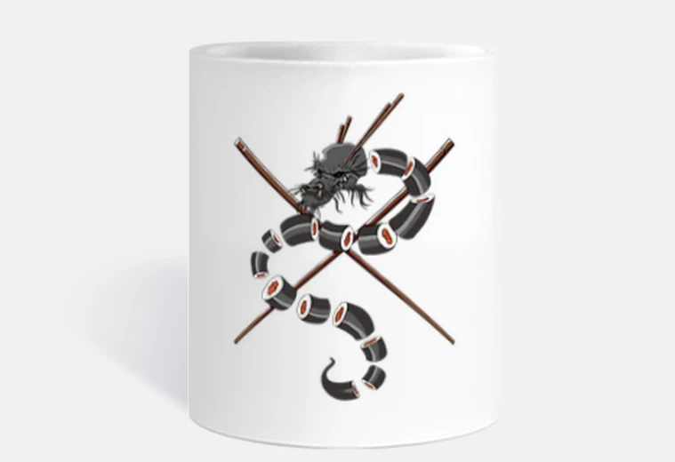 Cup sushi dragon