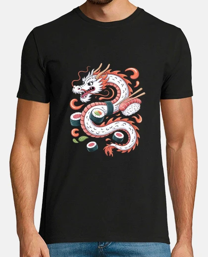 T-shirt Sushi Dragon Roll Japanese Food Anime