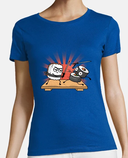 T-shirt sushi samurai battle