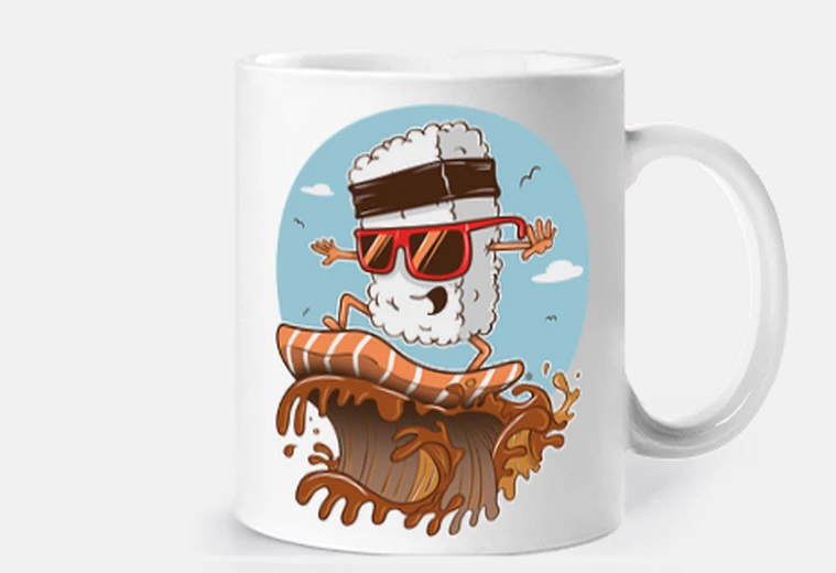 Taza Sushi Surfer