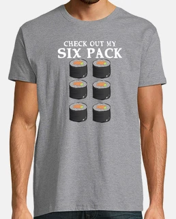 sushi food funny six pack