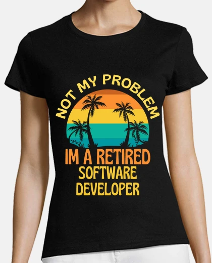 T-shirt sviluppatore di software in pensione no
