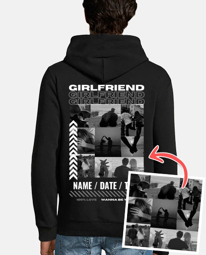 sweat copine photo personnalisable
