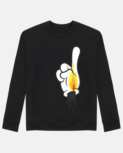 Sweat sweat-shirt sans cagoule, la main mickey