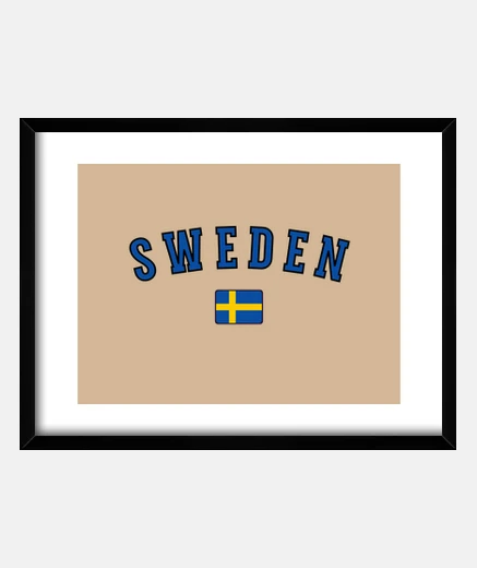 Framed swedish flag