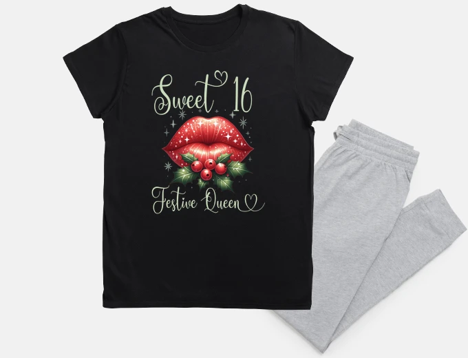 Pyjama Sweet 16 Festive Queen 16th Birthday Ch