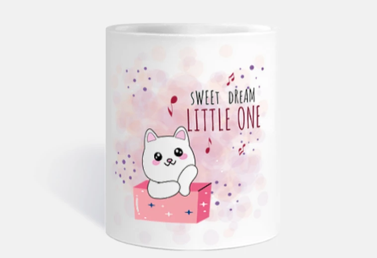Cup sweet dream little one-lovely kitten