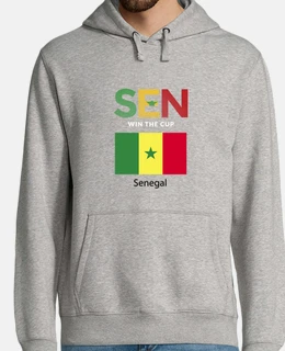sweet con cappuccio per supportare la squadra del senegal ai mondiali del qatar. vinceranno i leoni