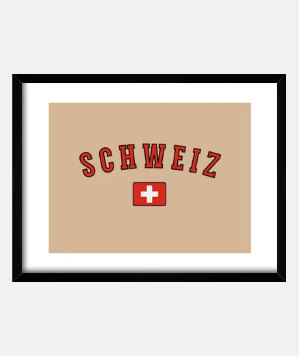 Framed swiss flag