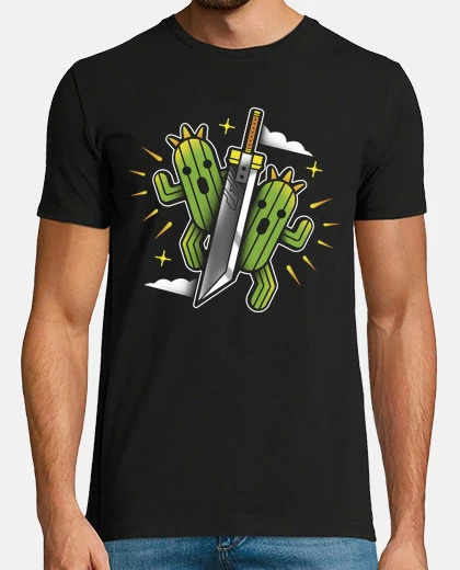 Tee-shirt sword cloud cactus