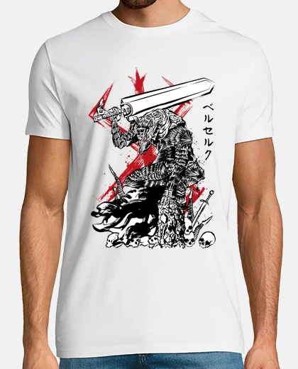 Tee-shirt sword solitaire sman sumi e