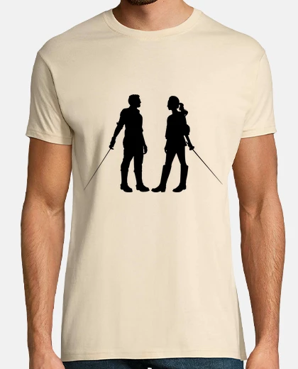 T-shirt swordsmen silhouette