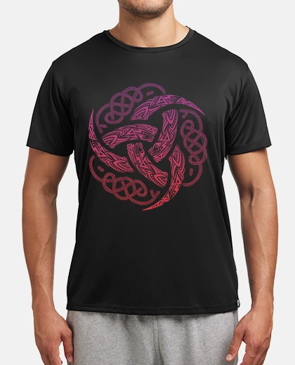 Tee-shirt symbole celtique runes viking valhalla histoire vikings tribal