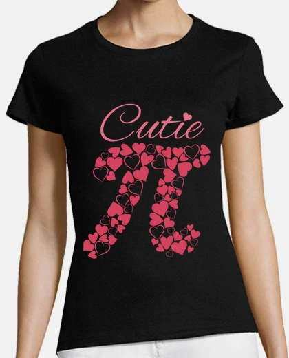 Tee-shirt symbole cutie pi rempli de coeurs pi da