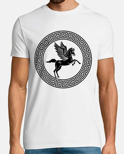Tee-shirt Symbole du cheval Pégase noir