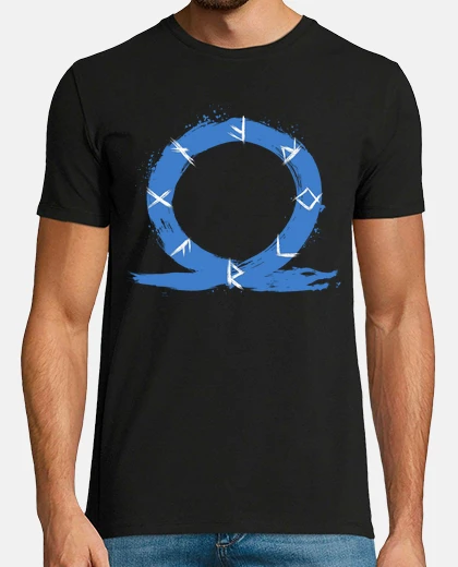 Tee-shirt symbole oméga bleu