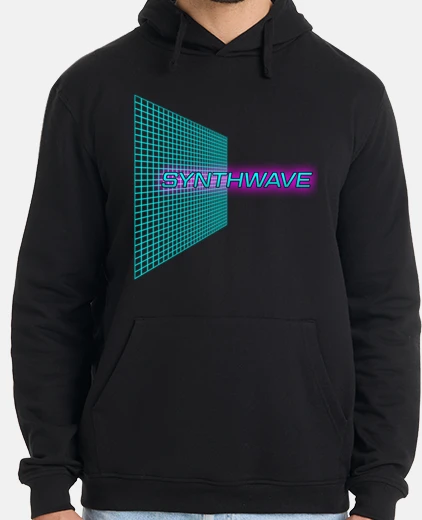 Felpa synthwave cyan [ciano]