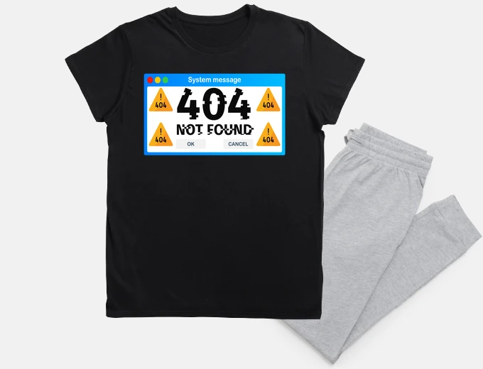 Pyjama system message that warns of an error
