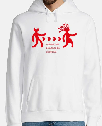 Sweat t- shirt garder une distance par securi