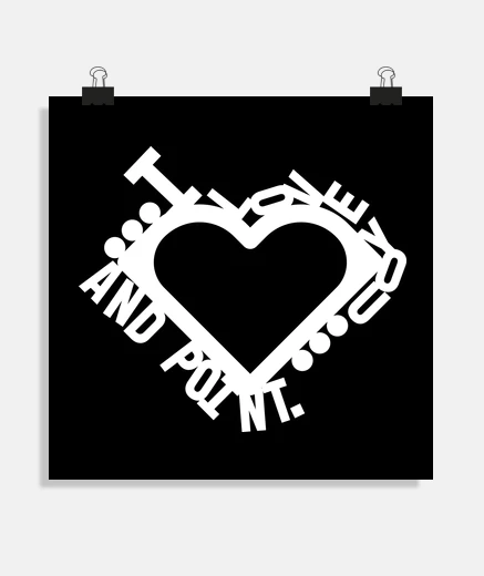 Poster t- shirt je love  and pointe