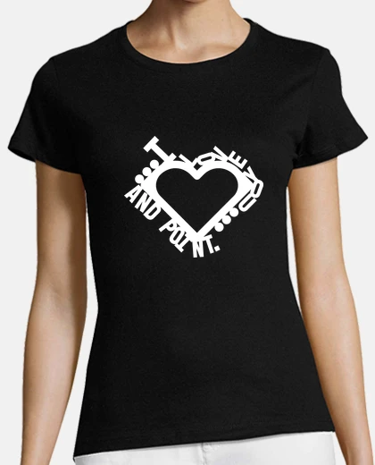 Tee-shirt t- shirt je love  and pointe