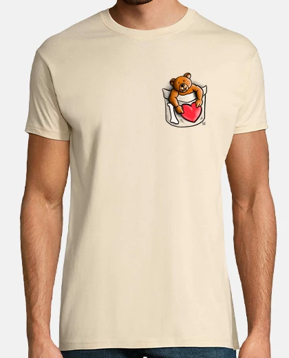 T-shirt t- t-shirt basic beige tasca dell&#39;orso 001