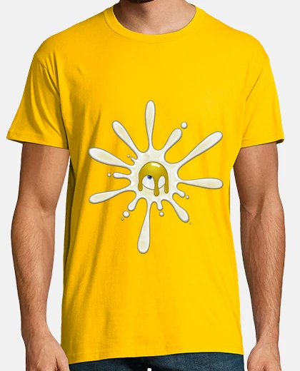 T-shirt t- t-shirt con uova fritte