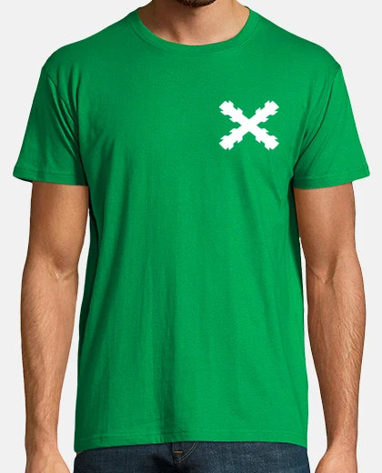 T-shirt t- t-shirt croce cuore bordeaux, croce san andrés, terzi spagnoli, terzi fiandre