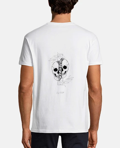 T-shirt t- t-shirt eden - skull bianca