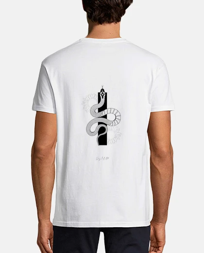 T-shirt t- t-shirt eden - snake bianca