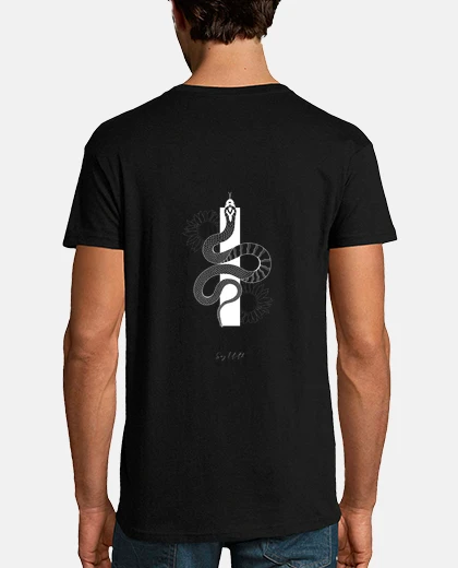 T-shirt t- t-shirt eden - snake nera
