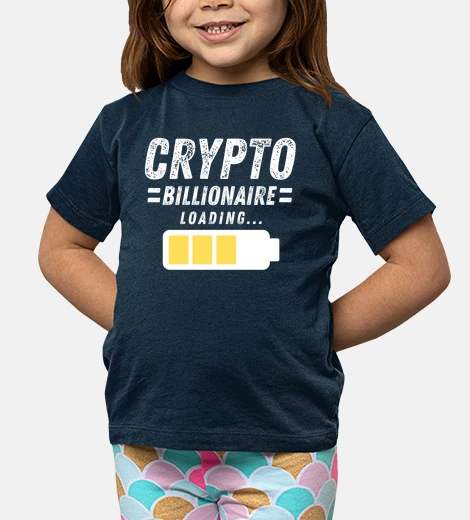 Abbigliamento t- t-shirt ragazzo cripto miliardario criptovalute