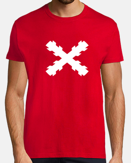 t- t-shirt croce di borgogna, croce di san andrés, terzi spagnoli, terzi delle fiandre