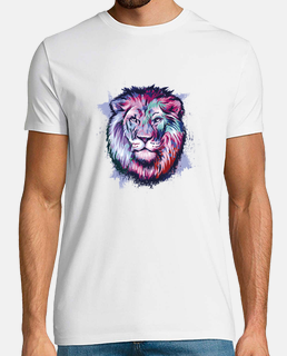 t- t-t-shirt con colori testa di leone