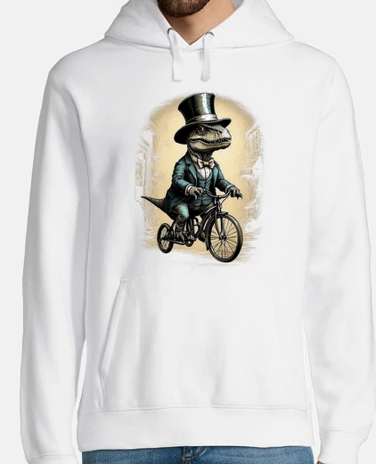 Sudadera t-rex dinosaur on bicycle belle epoque