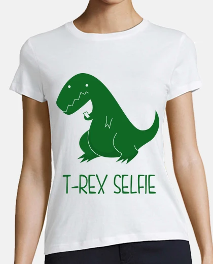T-shirt t-rex selfie